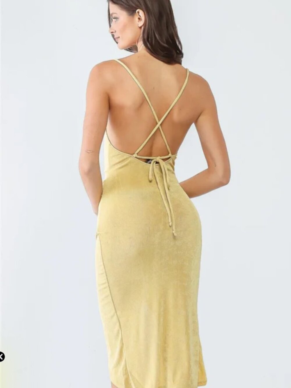 NWT Cowl Neck Backless Midi Dress 'Celebrity by Hera Collection' S, M, L